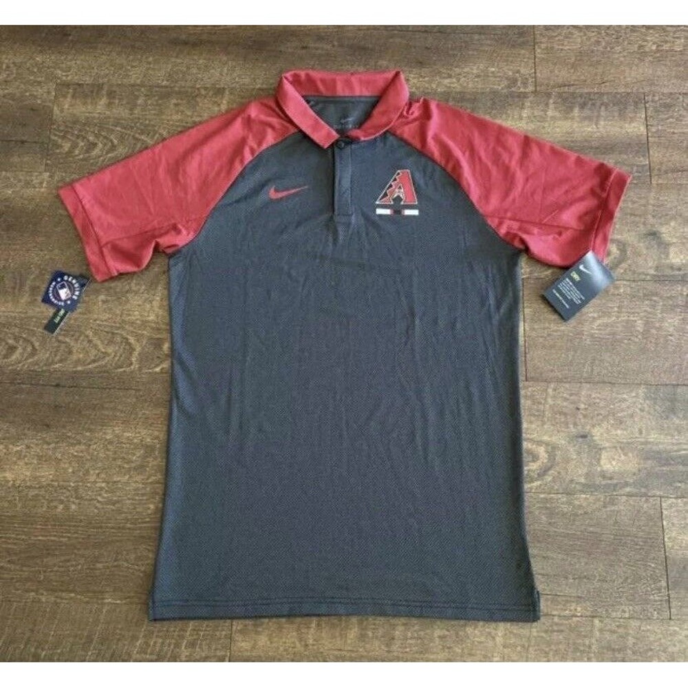 Mens Nike Arizona Diamondbacks Legacy‎ Raglan Performance Dri-FIT Polo Small S